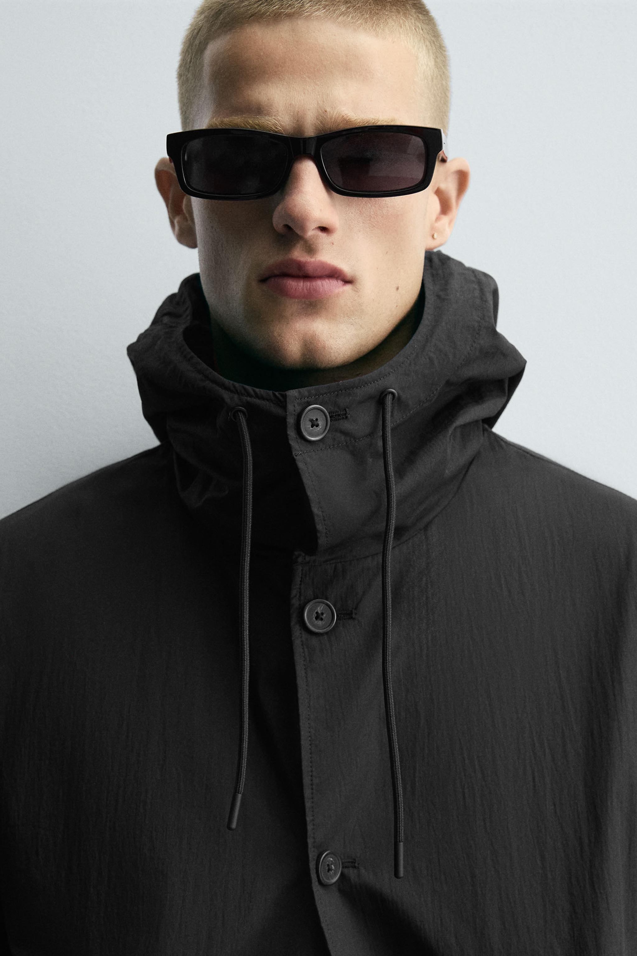 HOODED TECHNICAL JACKET - Black | ZARA United States