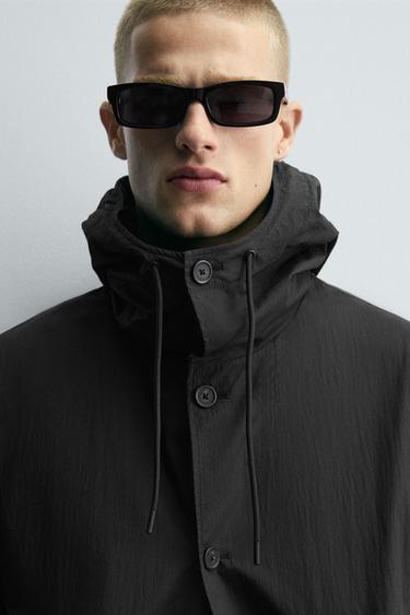 TECHNICAL HOODED JACKET - Black by Zara