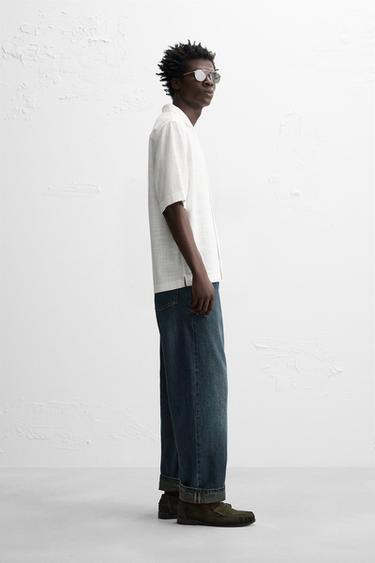 CHEMISE À COUPE DÉCONTRACTÉE - Blanc cassé de Zara - Image 4