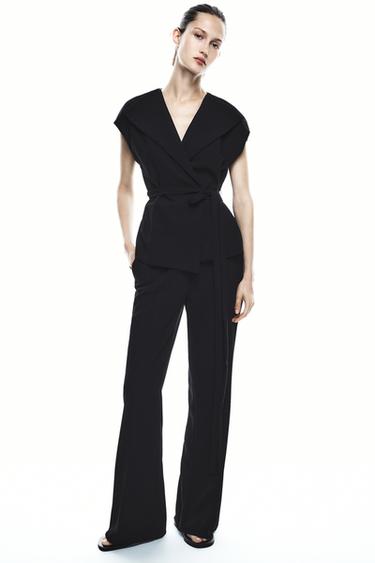 Zara BELTED VEST ZW COLLECTION - Black - Image 0