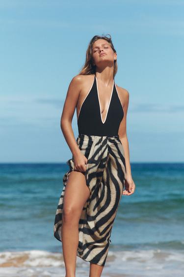ANIMAL PRINT PAREO - Beige by Zara - Image 0