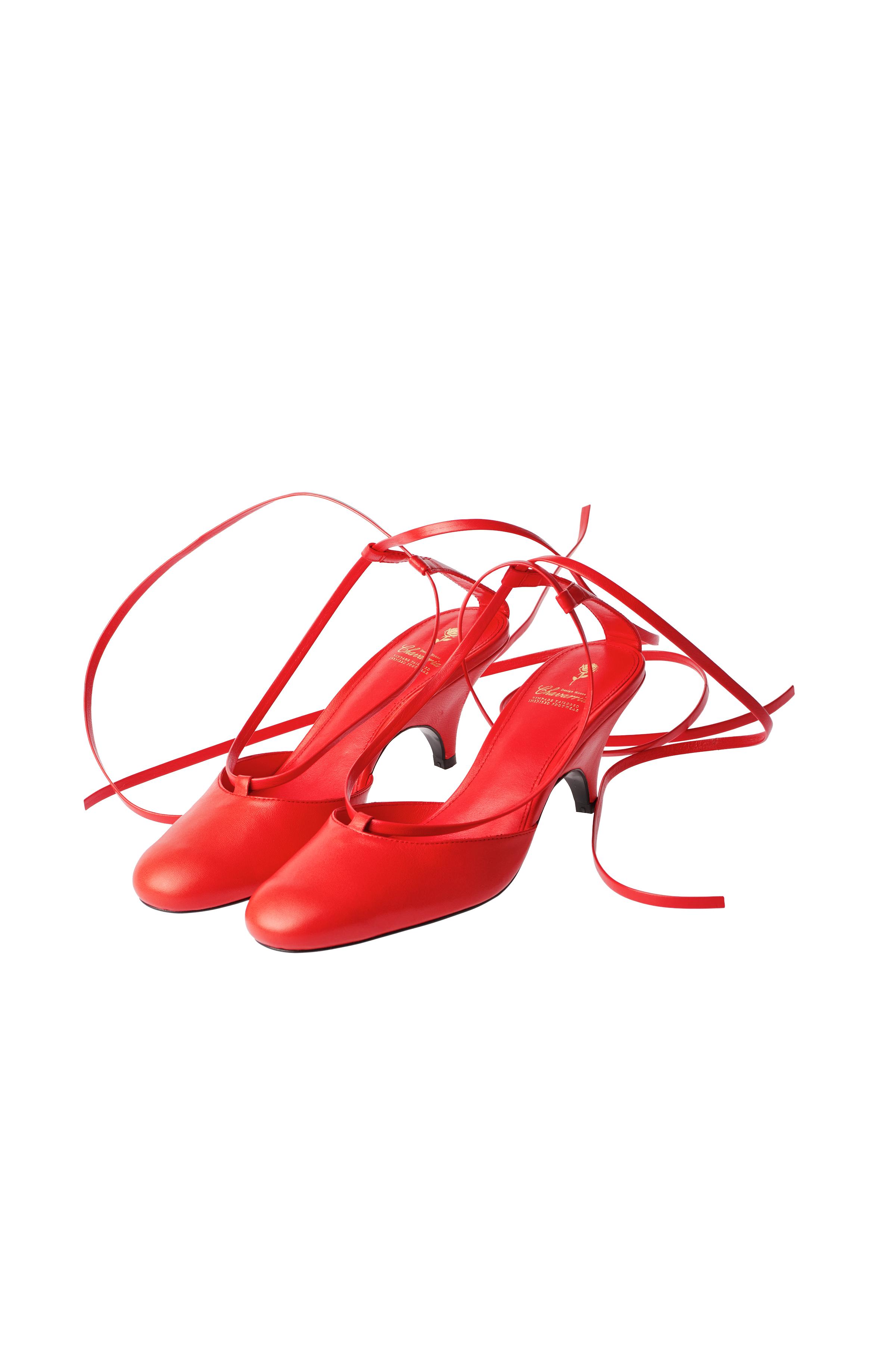 WILLY CHAVARRIA X ZARA LEATHER STRAPPY HEELS - Red | ZARA United
