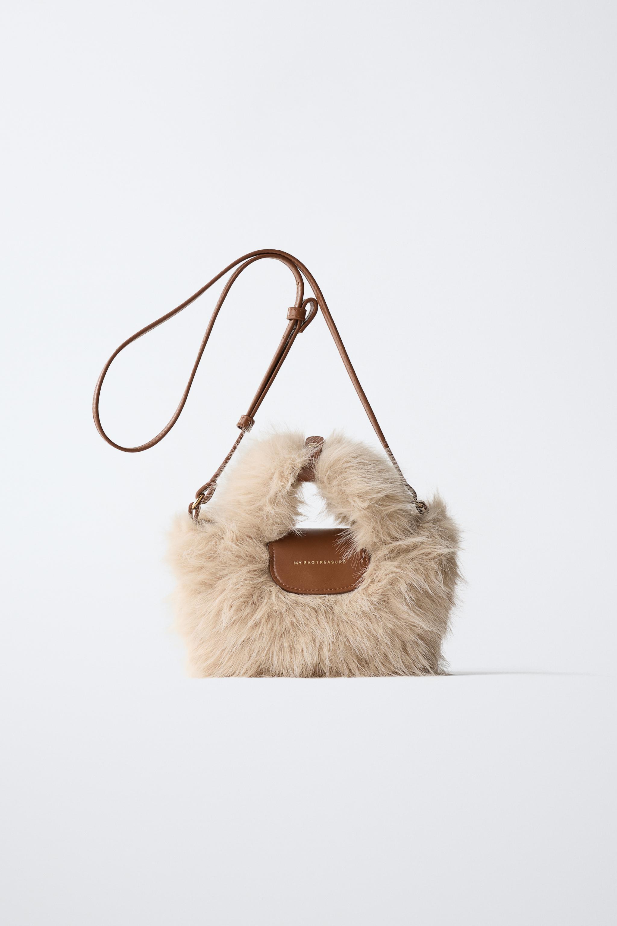 リアルファークロスボディバッグ - エクリュ | ZARA Japan / 日本