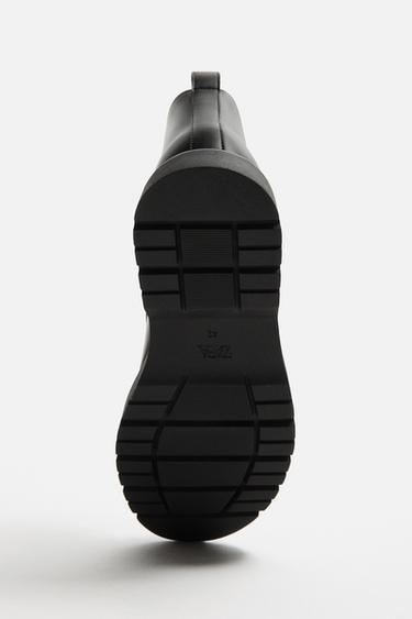 CHUNKY LACE-UP BOOTS - Black by Zara - Image 5