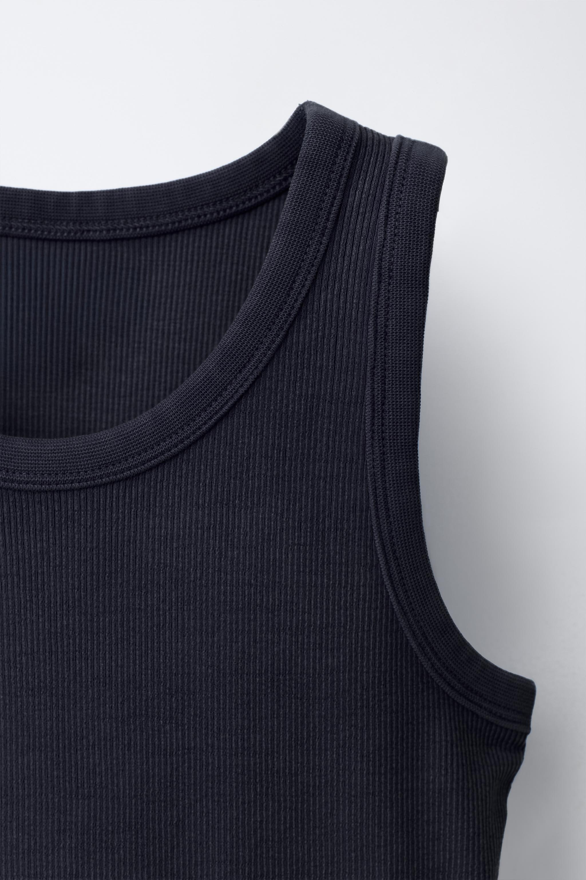 Детские рубашки Zara RIBBED RACERBACK SHIRT — фото 3