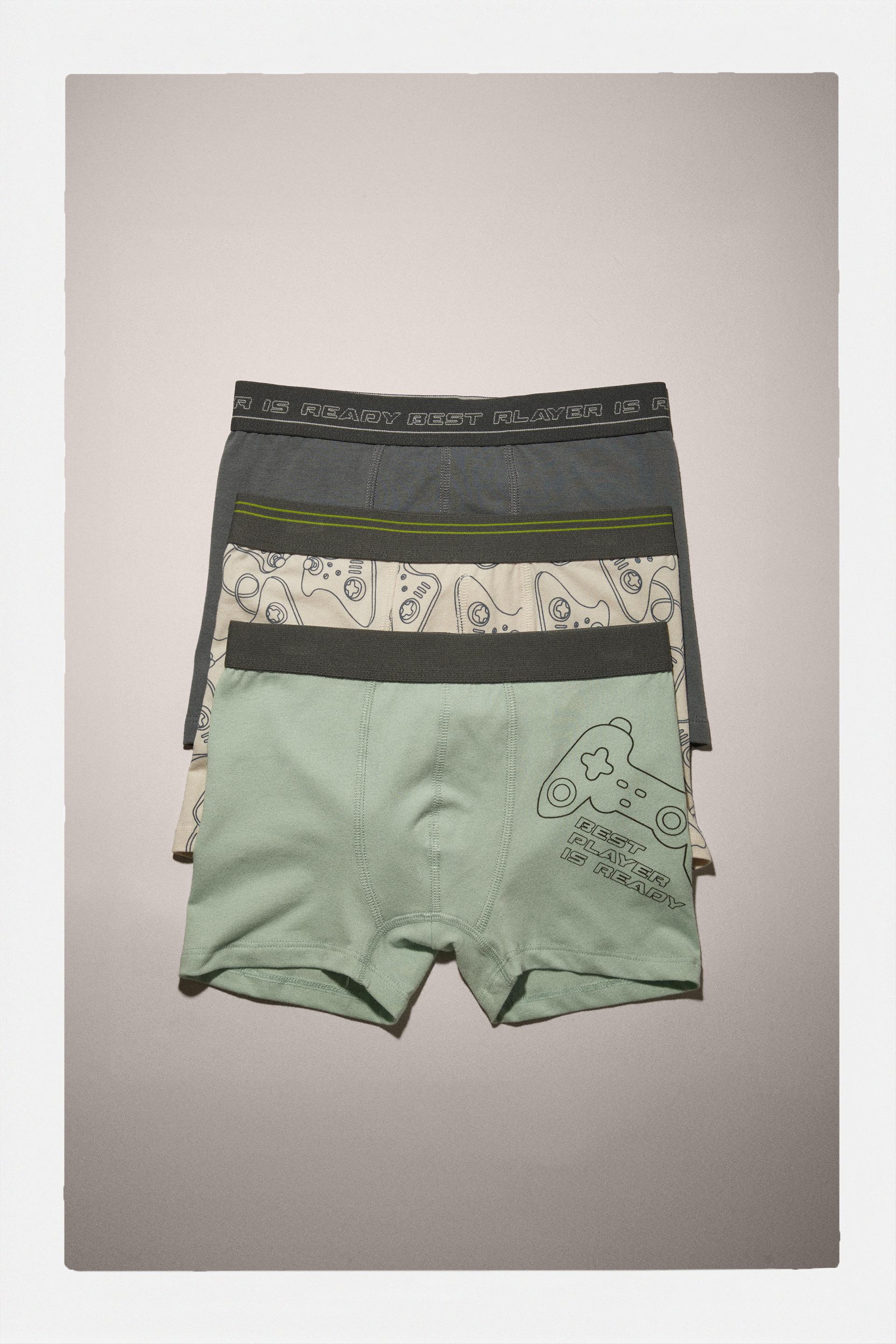 Zara 3 pack combination boxers in green – Garmisland