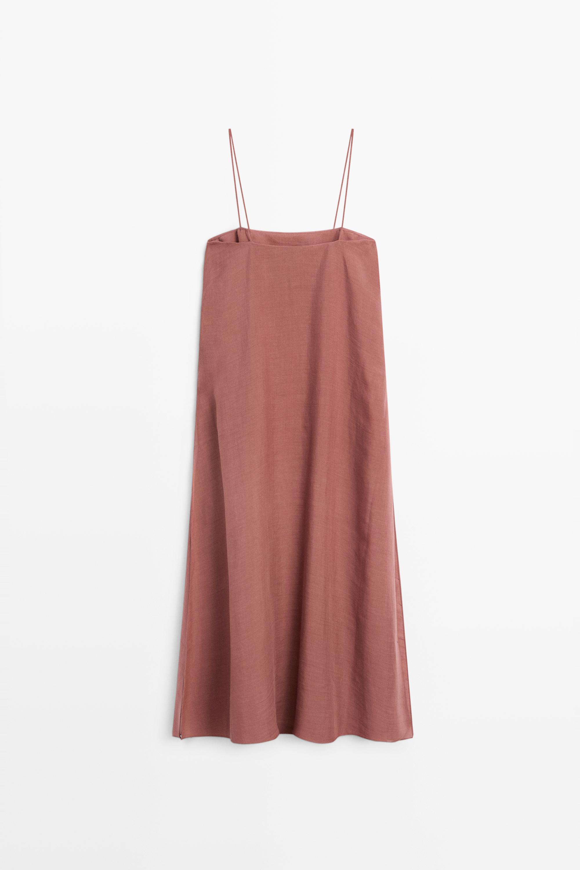 Flowing double-layer midi dress