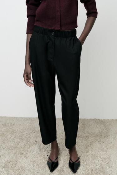 PANTALÓN RECTO RÚSTICO - Negro de Zara