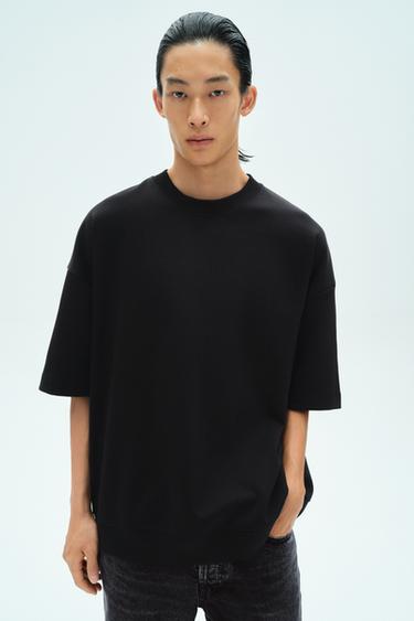 TECHNICAL TEXTURED SWEATSHIRT - Black by Zara