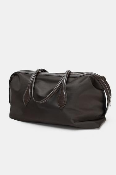 NYLON ELONGATED CITY BAG - Grey by Zara - Image 1