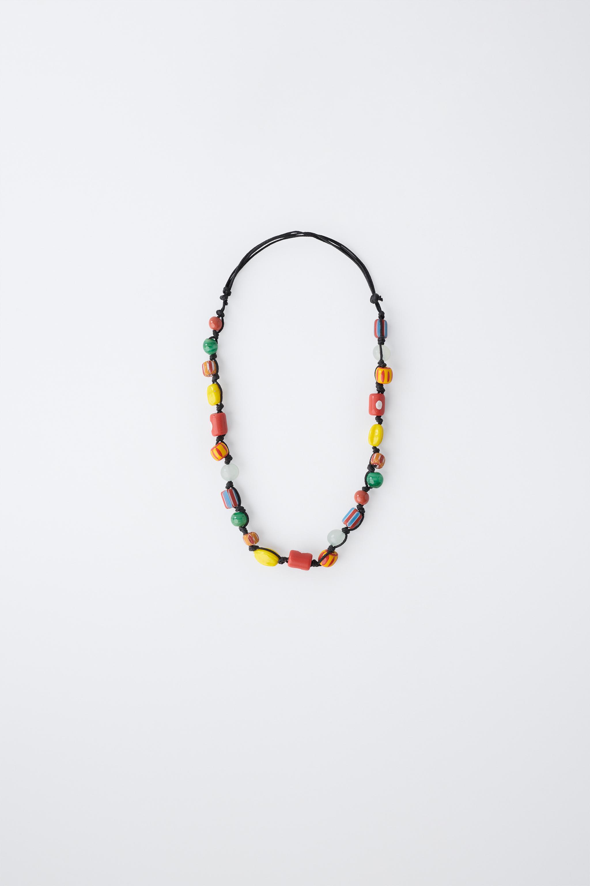 BEADED ROPE NECKLACE — Multicoloured (alternate view)
