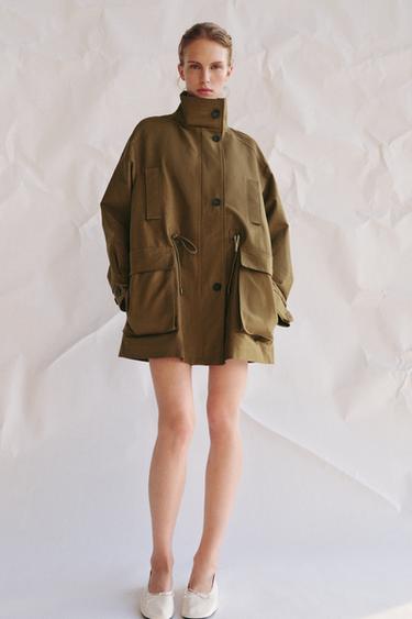 OVERSIZE PARKA ZW COLLECTION - Light beige by Zara