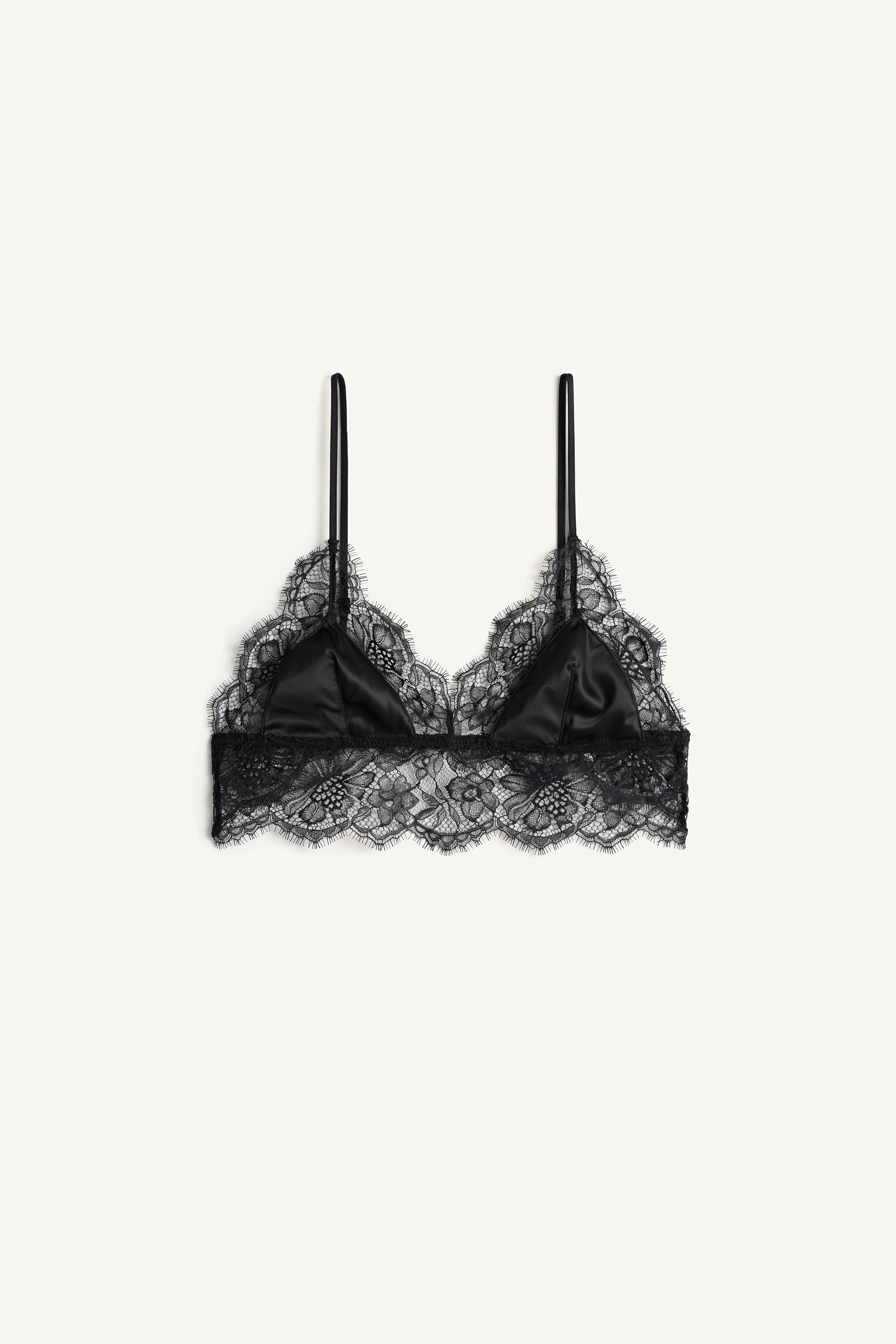 Limited Edition Combined Lace Triangle Bra by Zara