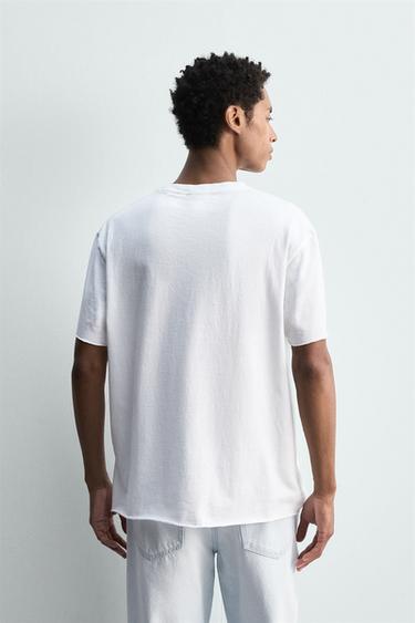 LIGHTWEIGHT IRREGULAR TRIM T-SHIRT - White de Zara - Image 2