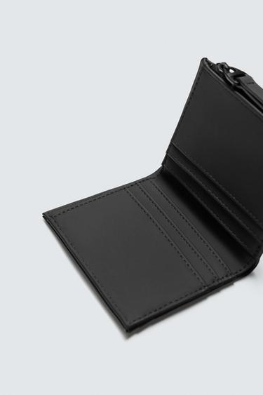 RUBBERISED WALLET WITH COIN PURSE - Black by Zara - Image 3