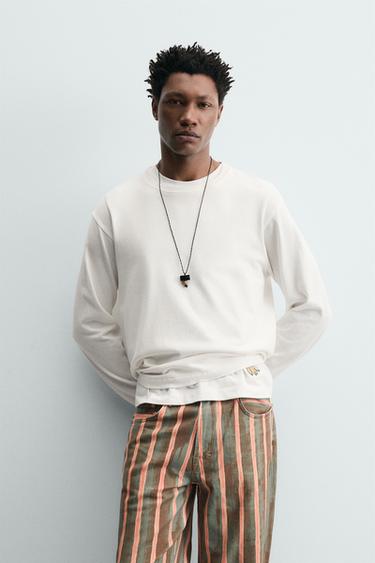 T-SHIRT WITH CONTRAST PRINTS - White by Zara