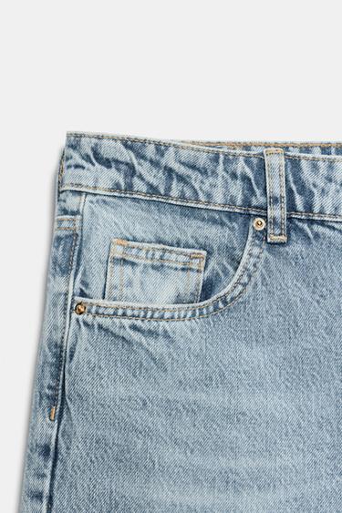 SHORT Z1975 EN DENIM TAILLE MI-HAUTE - Bleu moyen de Zara - Image 8