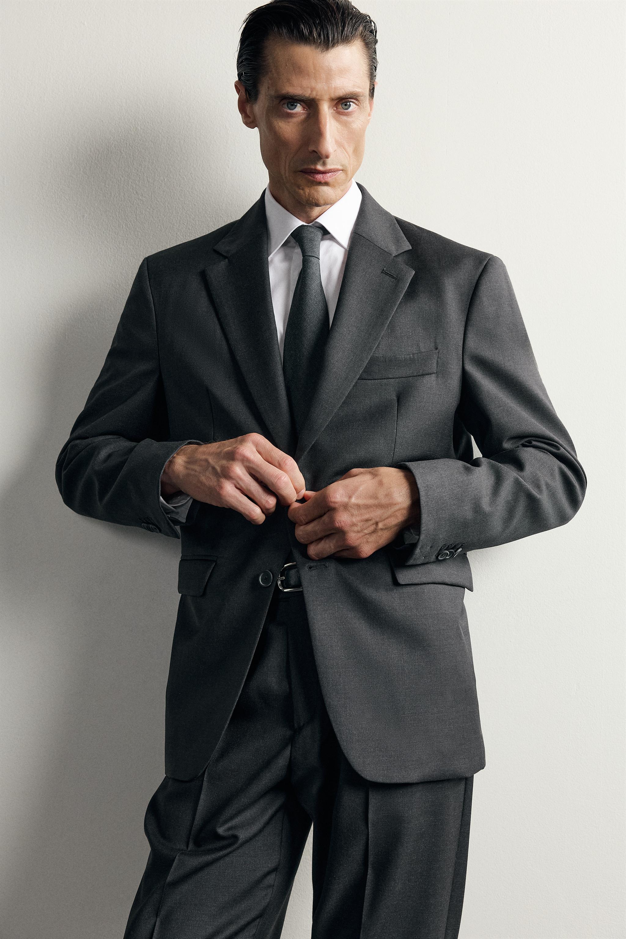 Zara %100 YÜN TAKIM BLAZER görsel 6
