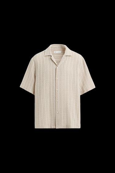 HEMD MIT GEOMETRISCHEM JACQUARDMUSTER - Cremefarben von Zara - Bild 0
