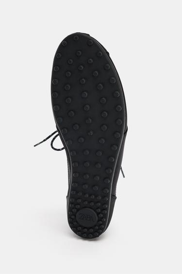 BALLERINES SPORT À LACETS - Noir de Zara - Image 5