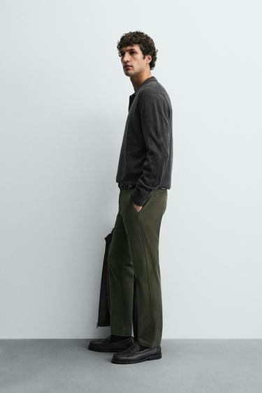 PANTALON CHINO SKINNY - Vert de Zara - Image 3