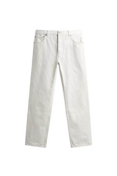 JEANS STRAIGHT FIT - أبيض الخاص بـ Zara