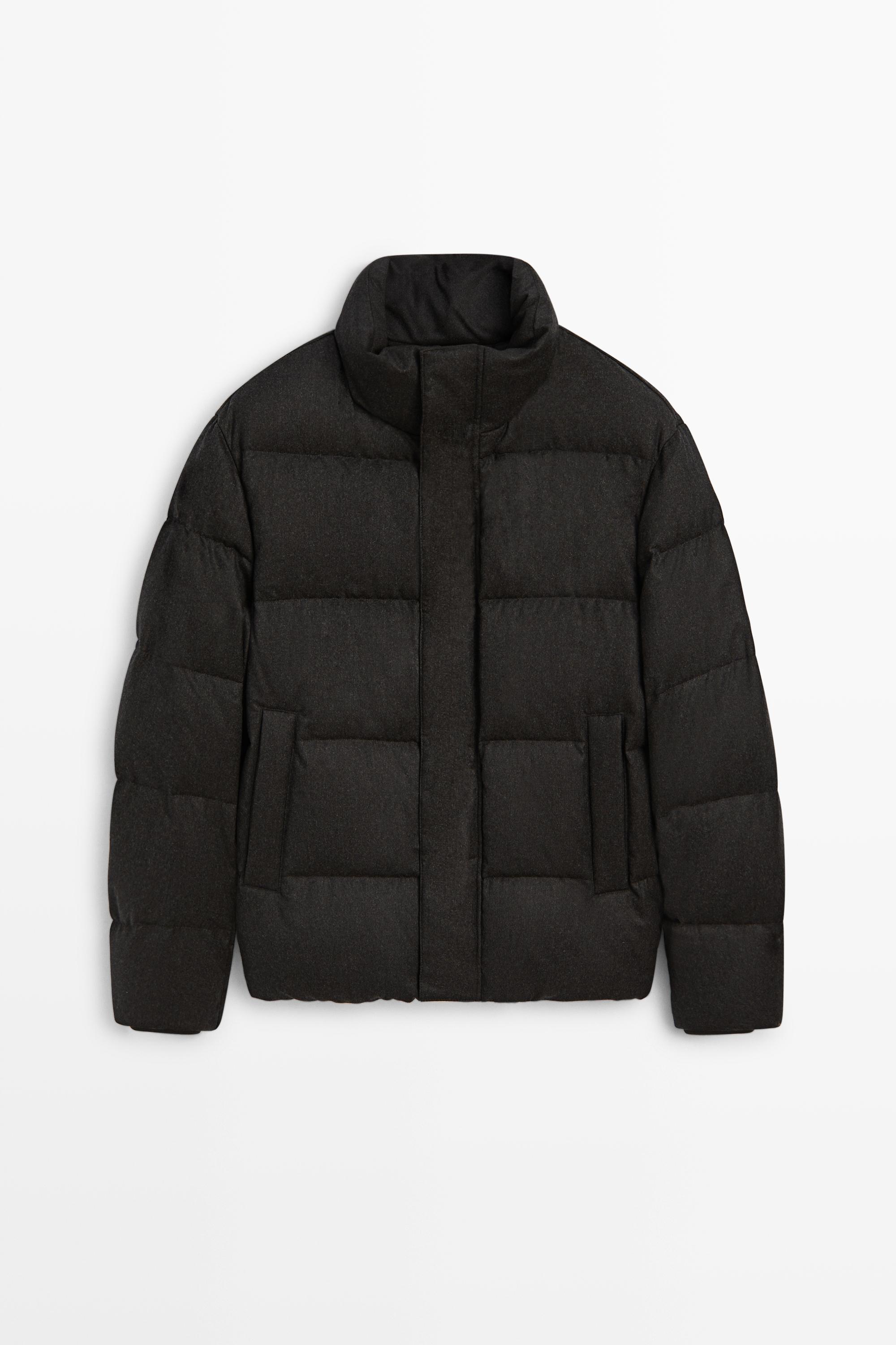 100% WOOL HIGH NECK DOWN JACKET