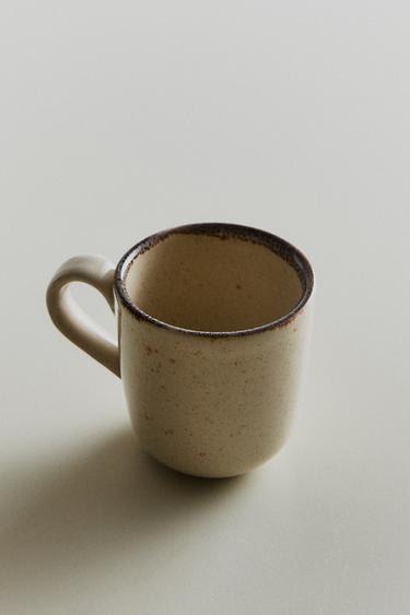 STONEWARE COFFEE CUP - Light ecru by Zara - Image 4