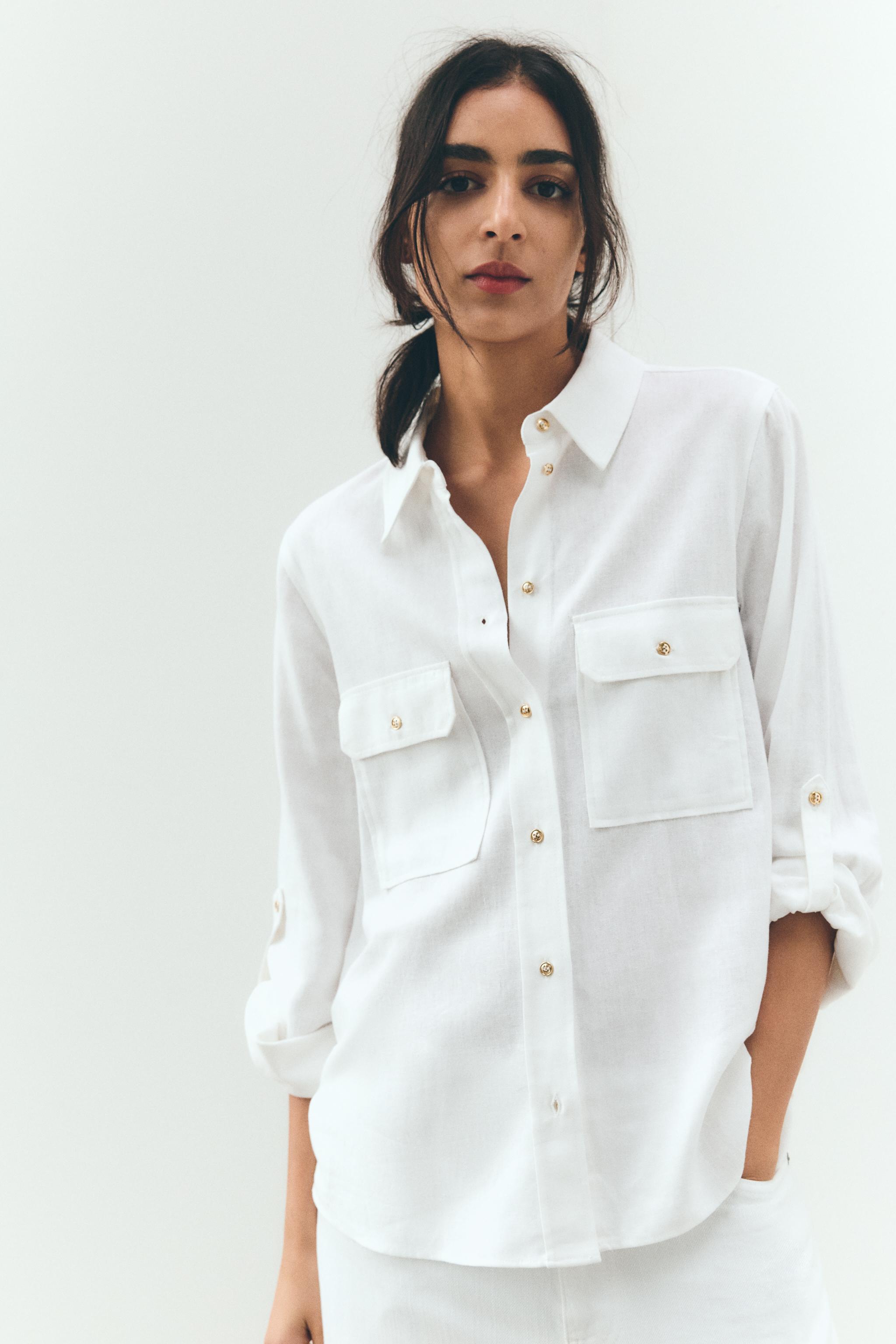 Camisas blancas mujer zara 2018 online