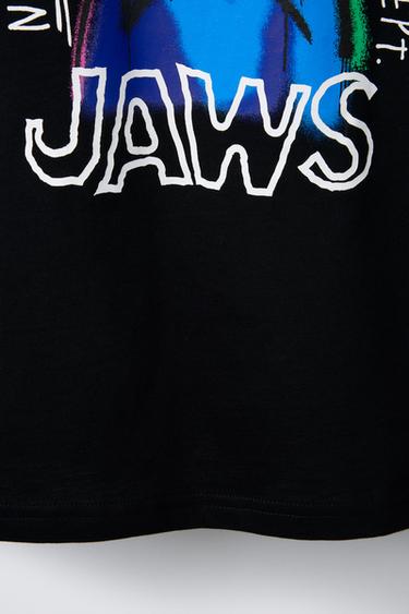 JAWS MOVIE © 50TH ANNIVERSARY T-SHIRT - Black by Zara - Image 3