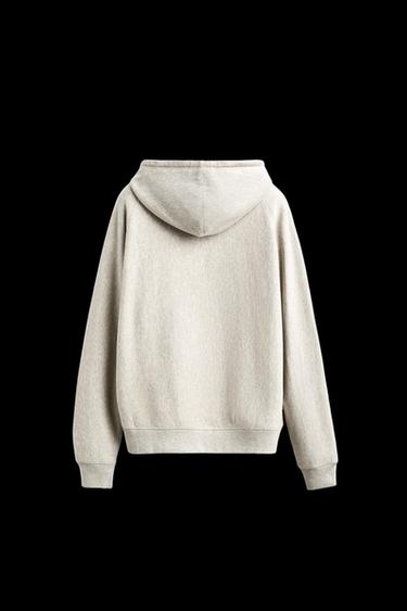 RELAXED FIT HOODIE - Grey marl by Zara
