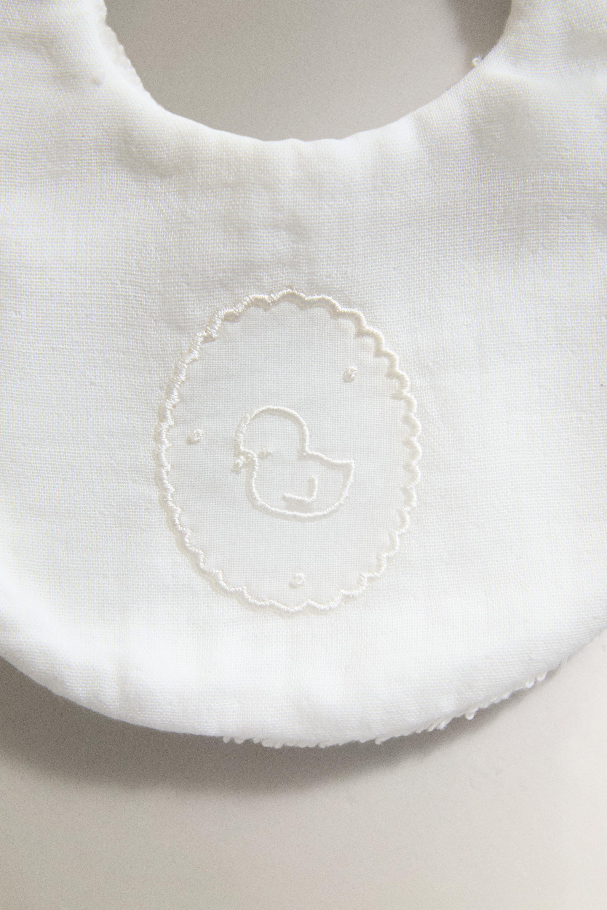 BABY BIB WITH CHICK EMBROIDERY