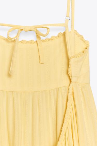 ROBE À PANNEAUX DOS NU - Jaune de Zara - Image 7