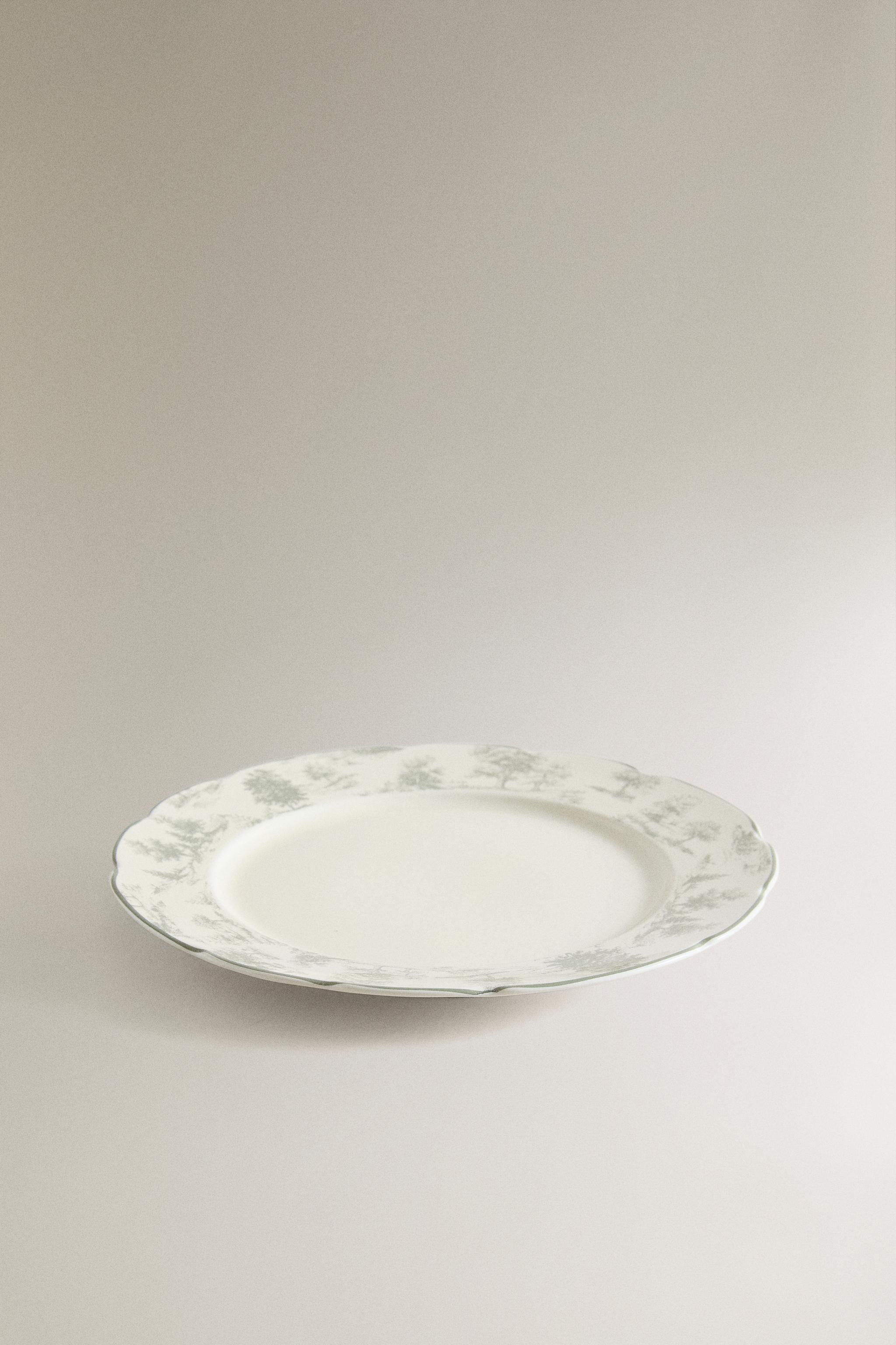 TOILE PORCELAIN DINNER PLATE — Grey