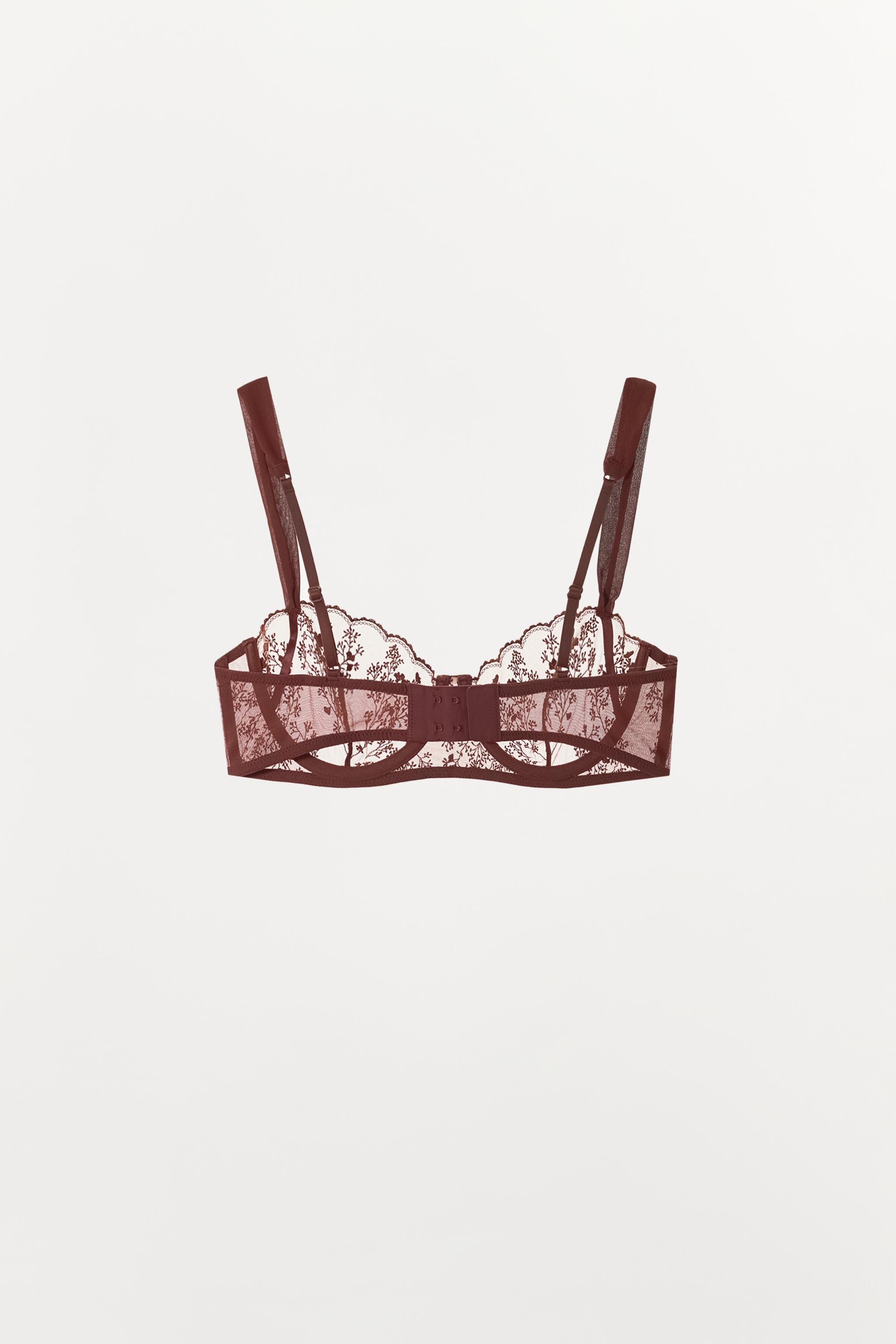 FLORAL EMBROIDERED BRA
