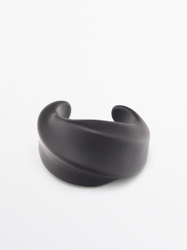 Zara Wide moulded bracelet - Brown - Image 0