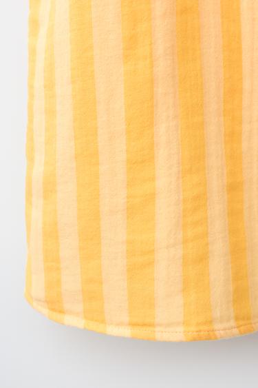 6-14 YEARS/ STRIPED NIGHTDRESS WITH EMBROIDERED FLOWERS - Yellow by Zara - Image 3
