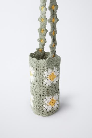 PORTE-BIBERON CROCHET FLEURS - Verdâtre de Zara - Image 2