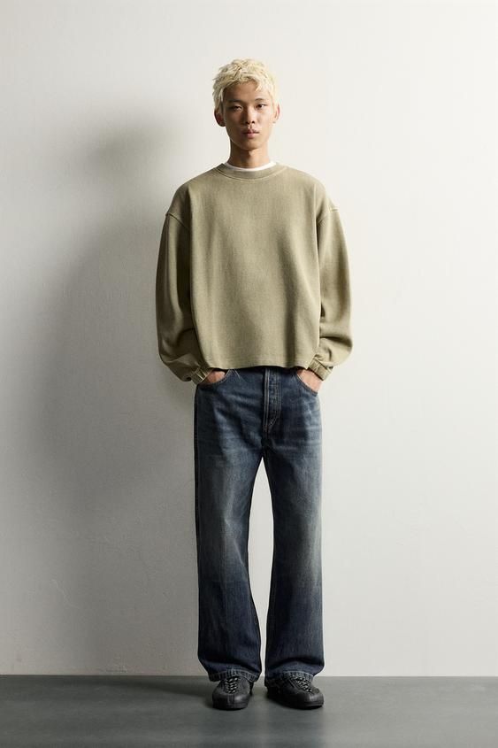 JEANS WIDE ANKLE FIT TRABILLA - Azul medio de Zara - Imagen 0