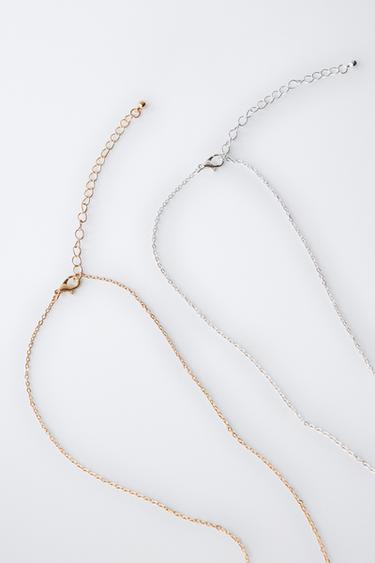 PACK OF TWO ANIMAL NECKLACES - Gold / Silver by Zara - Image 2