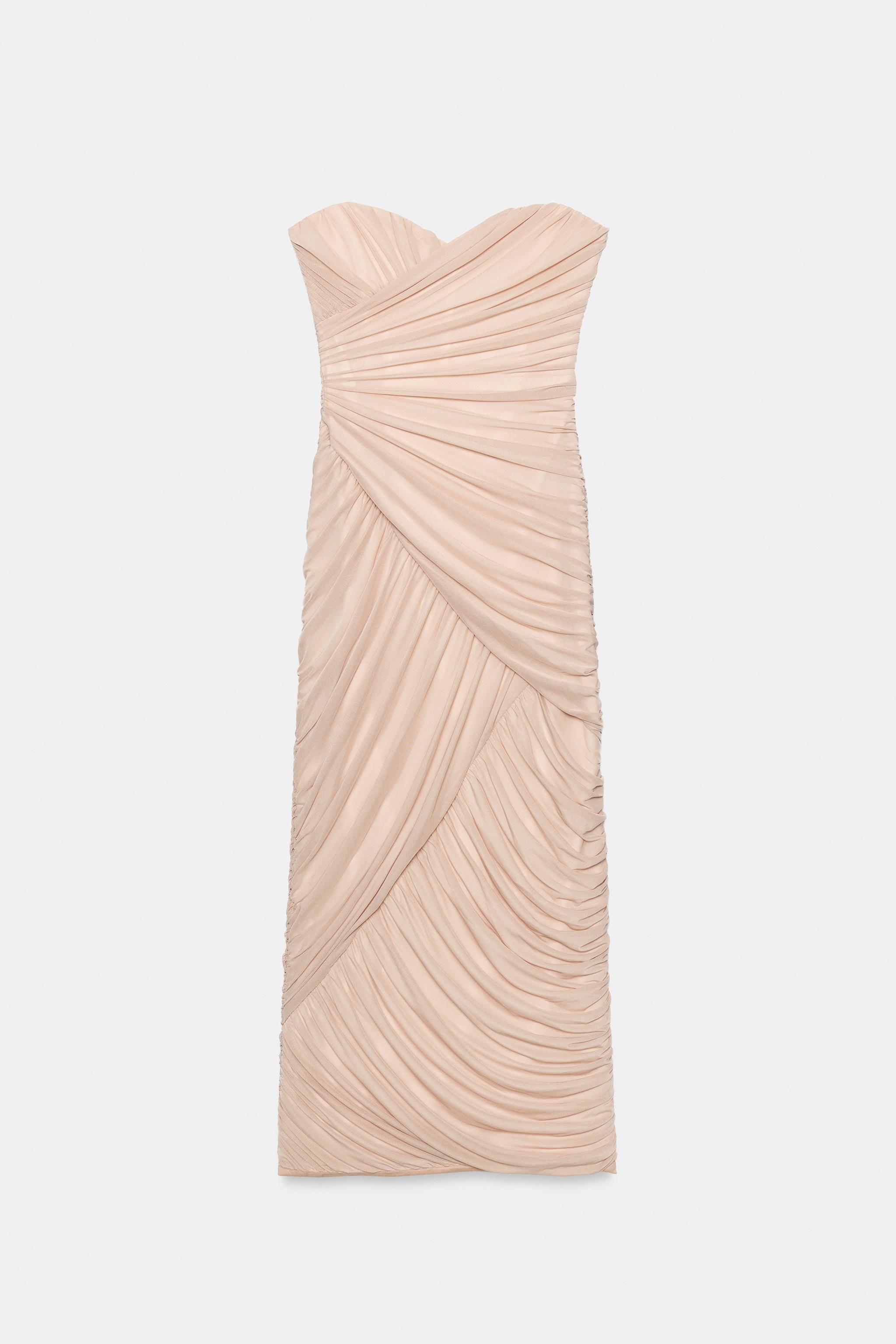 ROBE MIDI TULLE DRAPÉE