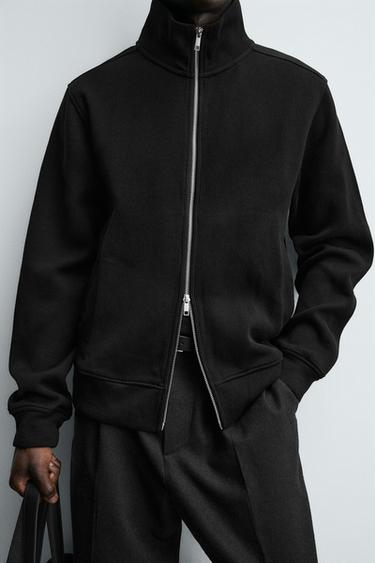 VESTE CANNELÉE INTERLOCK - Noir de Zara - Image 5