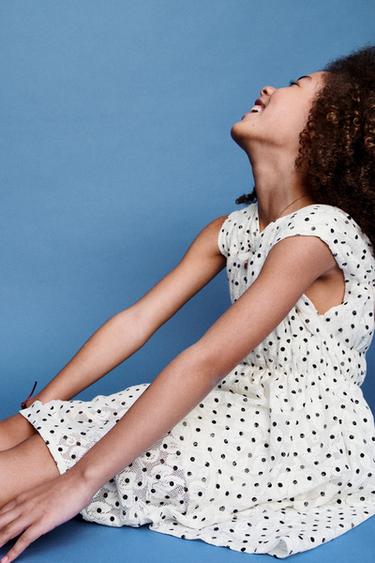 DOTTED DRESS - Black / White by Zara