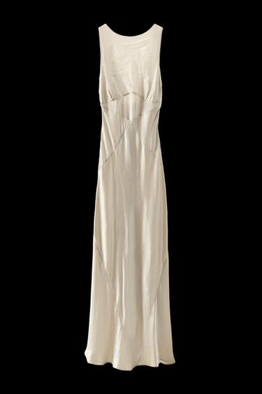 LIMITED EDITION CRINKLED-EFFECT SATIN DRESS - Beige by Zara - Image 0