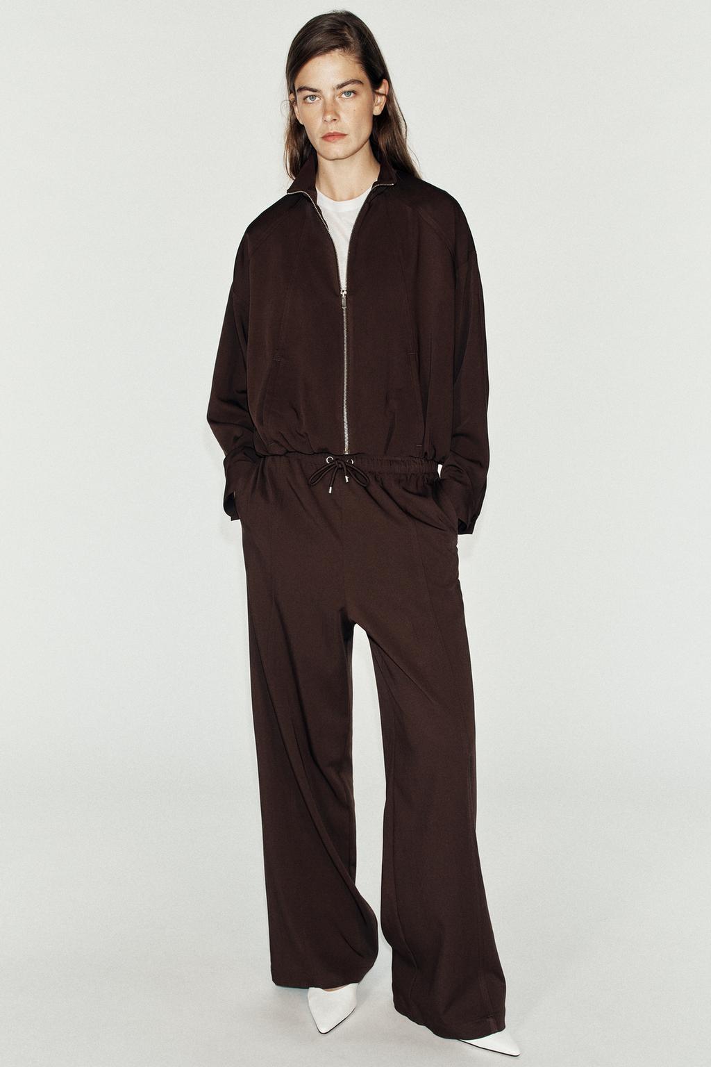 Bomber Jacket And Wide-Leg Trousers Suit - Tyenaranja by Zara