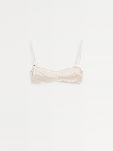 Top bandeau mezcla seda - Crudo de Zara