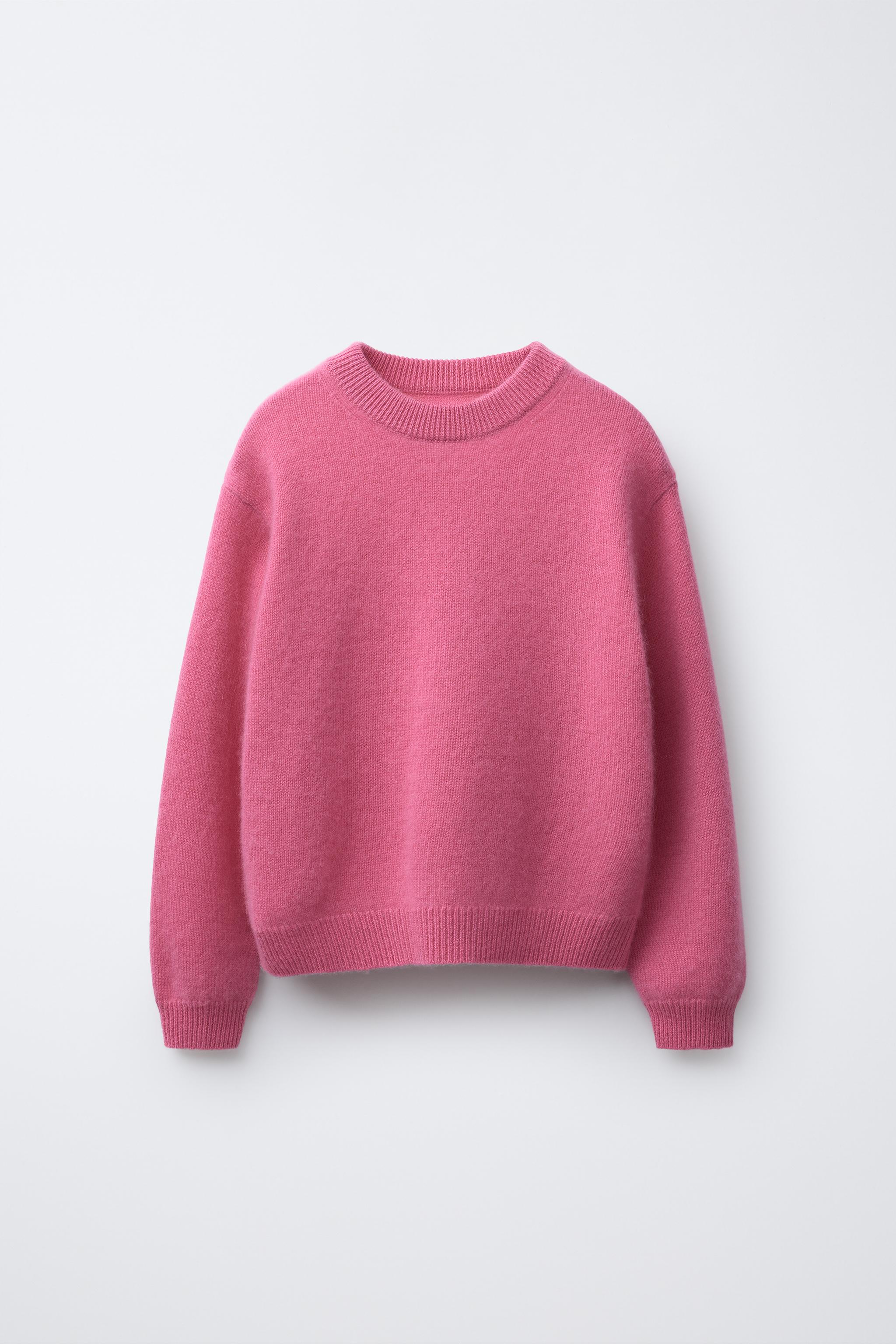 りえさま* size120 Zara Wool Blend Oversize Knit with Bow Sweater Medium 2142