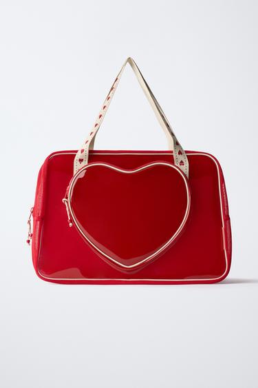VINYL VALENTINE'S TOTE BAG - Red by Zara