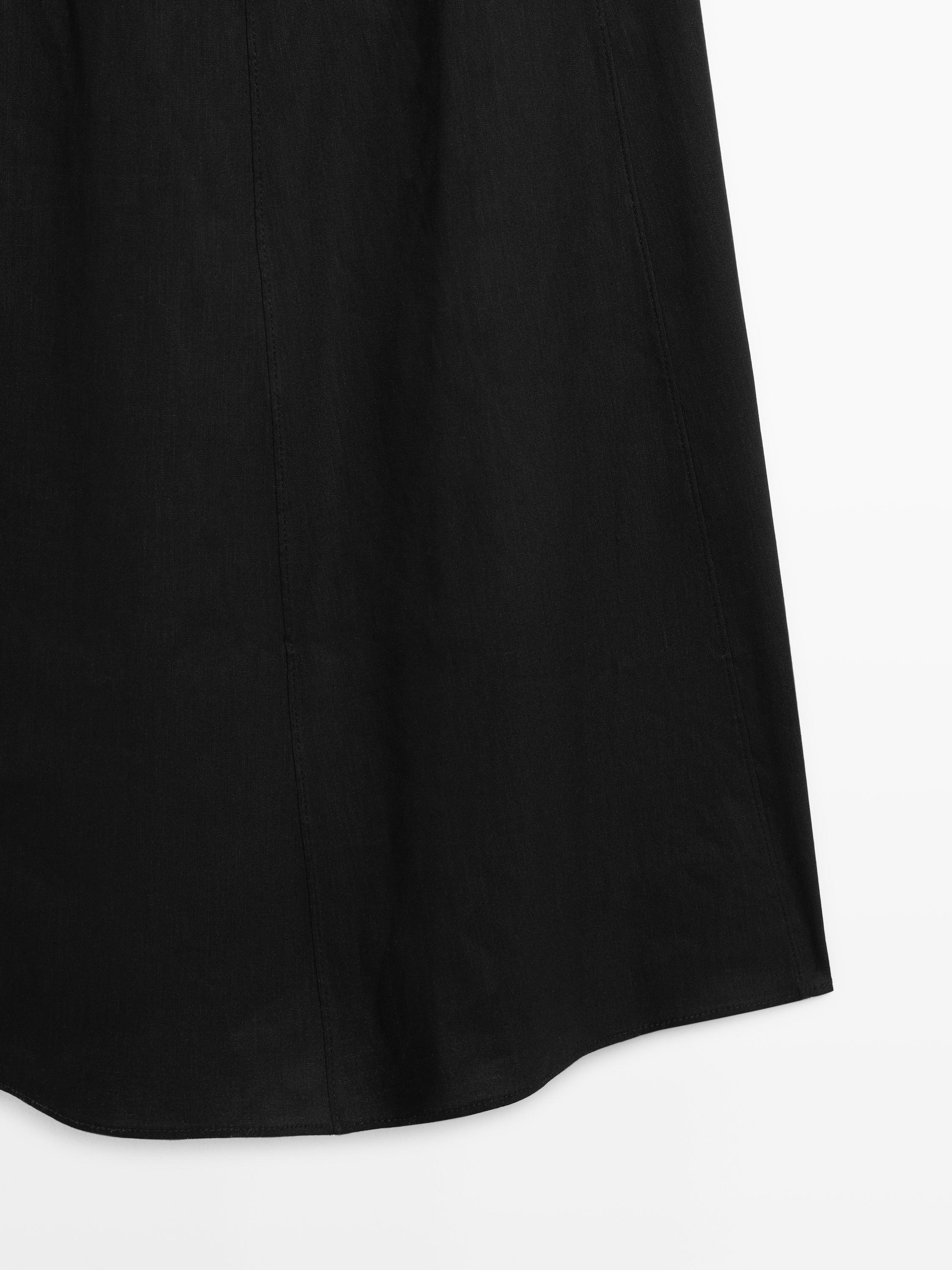 Robe longue fluide en lin