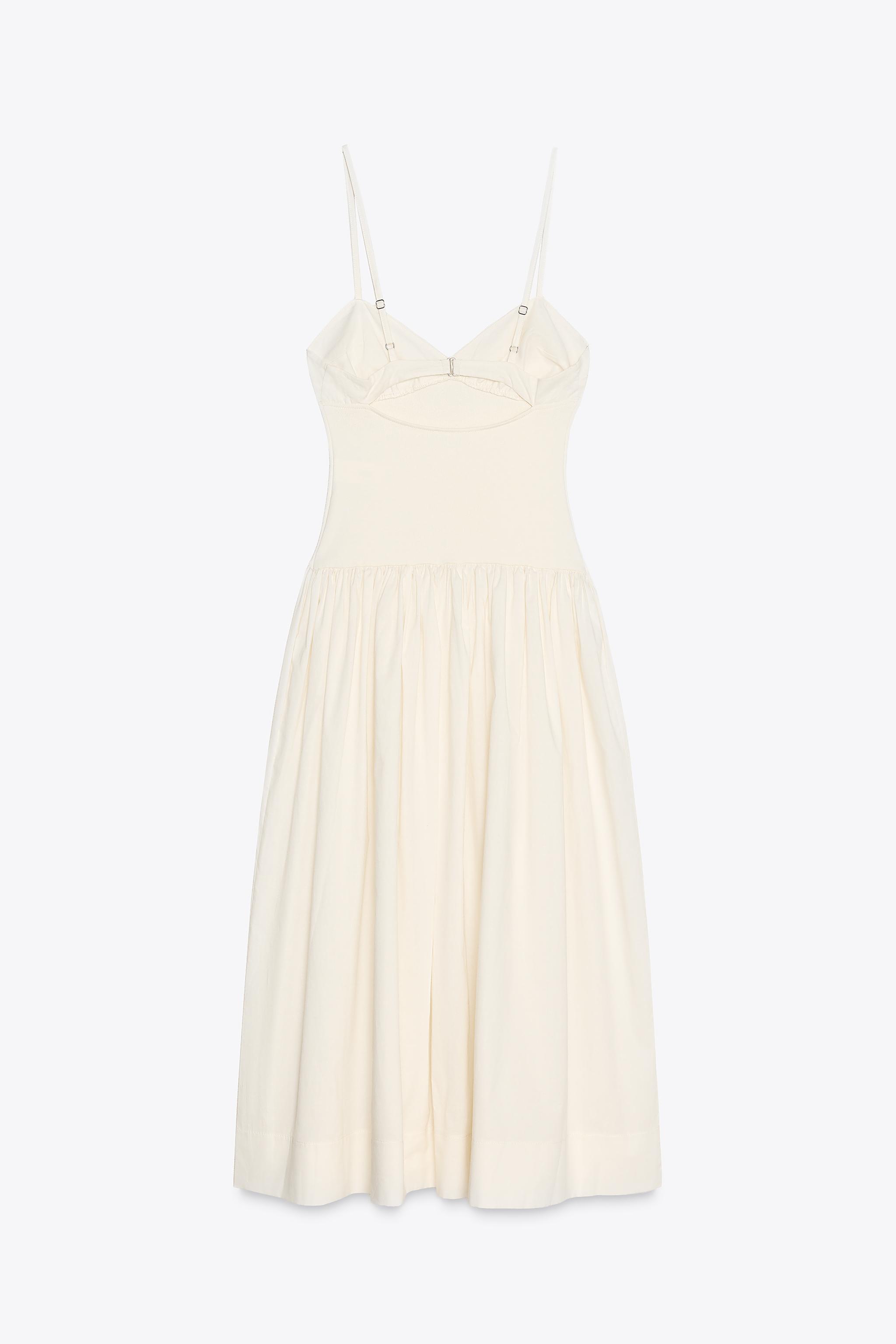 【ZARA】ポプリンコンビワンピース 4174/204/712 ポプリンコンビワンピース - エクリュ | ZARA Japan / 日本